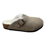 Birkenstock Ciabatte tinta unita con Pelliccia Beige per Bambino 1030480 BEIGE BIRKENSTOCK 