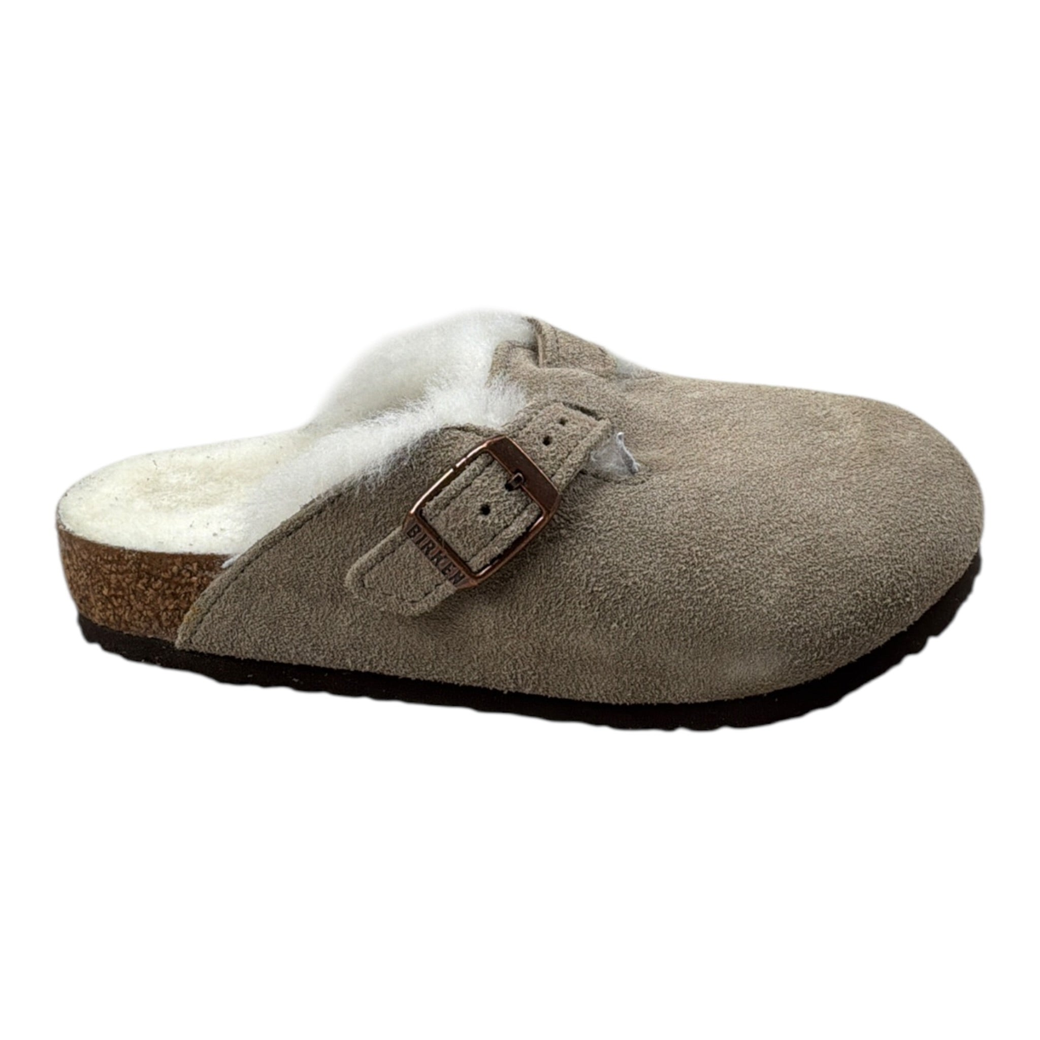 Birkenstock Ciabatte tinta unita con Pelliccia Beige per Bambino 1030480 BEIGE BIRKENSTOCK 
