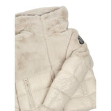 Blauer Giubbino tinta unita con Pelliccia Zip E Cappuccio Beige per Neonata 02411 BEIGE BLAUER 