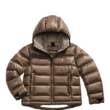 Blauer Giubbino tinta unita con Zip E Cappuccio Marrone per Neonato 02427 MARRONE BLAUER 
