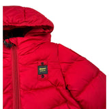 Blauer Giubbino tinta unita con Cappuccio Rosso per Neonato 23WBBXC02297 ROSSO BLAUER 