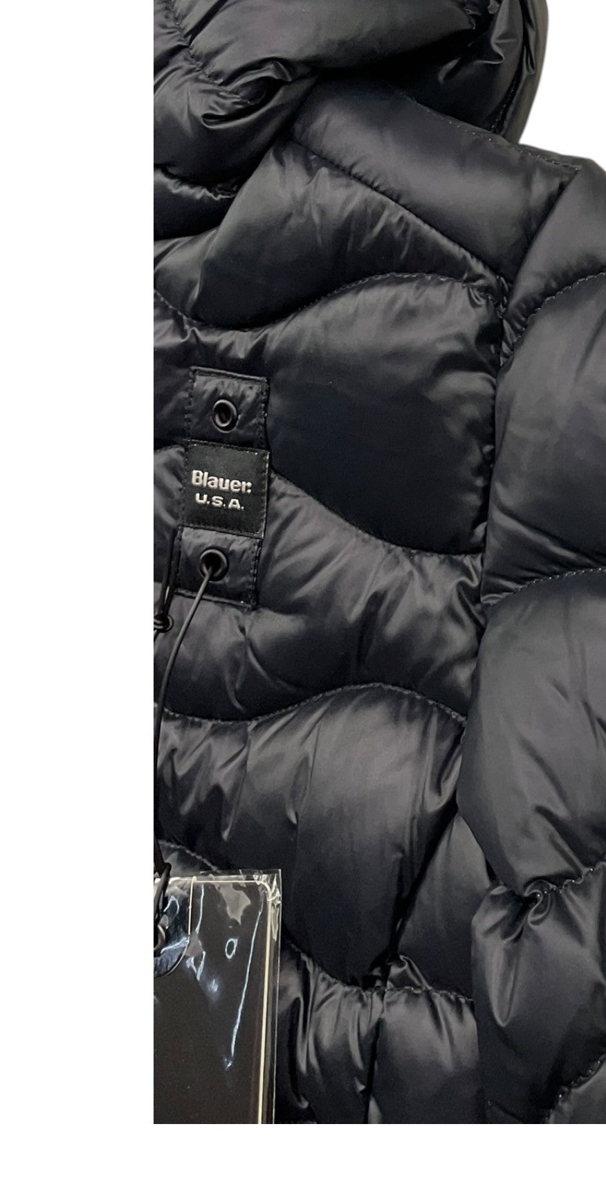 Blauer Giubbino tinta unita con Zip E Cappuccio Nero per Bambina 24WBLGC03078 NERO BLAUER 