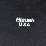 Blauer Shirt tinta unita con Stampa Nero per Bambino 25BLKH01476 NERO BLAUER 