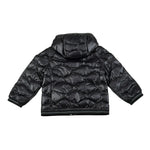 Blauer Giubbino tinta unita con Zip E Cappuccio Nero per Neonato 25SBBGC02453 NERO BLAUER 