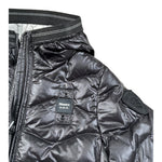 Blauer Giubbino tinta unita con Zip E Cappuccio Nero per Neonato 25SBBGC02453 NERO BLAUER 