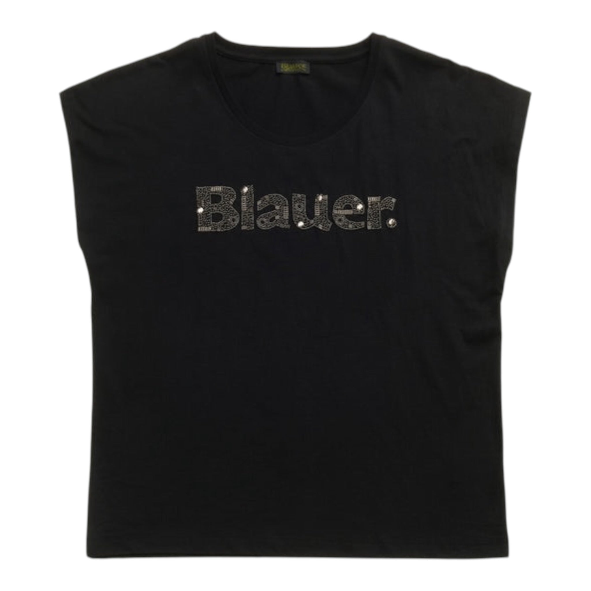 Blauer T-Shirt tinta unita con Applicazioni Nero per Bambina 25SBLGH02492 NERO BLAUER 