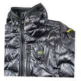 Blauer Giubbino tinta unita con Zip E Cappuccio Nero per Bambino 25SBLKC03416 NERO BLAUER 