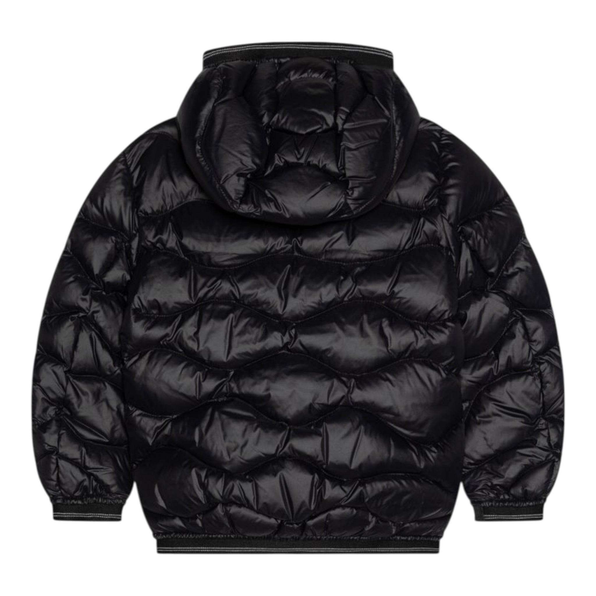 Blauer Giubbino tinta unita con Zip E Cappuccio Nero per Bambino 25SBLKC03416X NERO BLAUER 