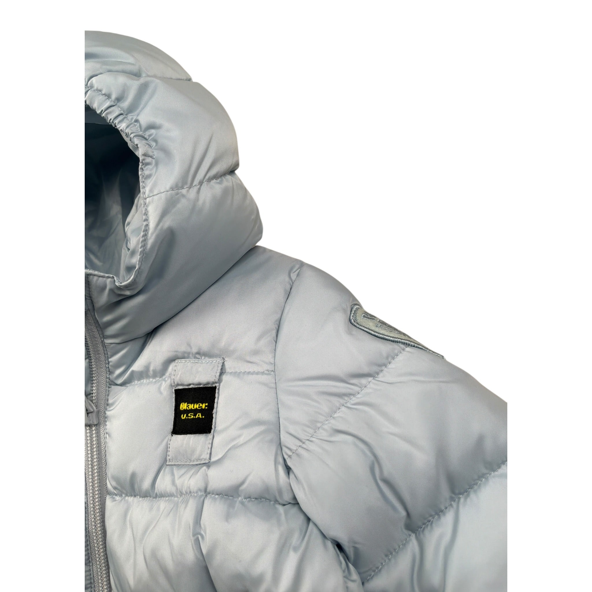 Blauer Giubbino tinta unita con Cappuccio E Zip Azzurro per Neonato 25WBBXC02452X AZZURRO BLAUER 