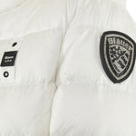 Blauer Giubbino tinta unita con Zip E Cappuccio Bianco per Bambina 25WBLC02391 BIANCO BLAUER 