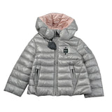 Blauer Giubbino tinta unita con Zip E Cappuccio Grigio per Bambina 25WBLGC02391 GRIGIO BLAUER 