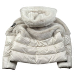 Blauer Giubbino tinta unita con Zip E Cappuccio Beige per Bambina 25WBLGC02411J BEIGE BLAUER 