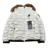 Blauer Giubbino tinta unita con Zip E Cappuccio Bianco per Bambina 25WBLGC03387 BIANCO BLAUER 