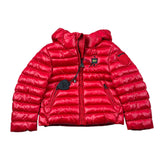 Blauer Giubbino tinta unita con Zip E Cappuccio Rosso per Neonato 25WBLKC02426X ROSSO BLAUER 