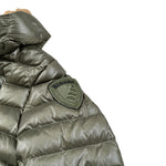 Blauer Giubbino tinta unita con Zip E Cappuccio Verde per Bambino 25WBLKC02426XX VERDE BLAUER 