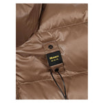 Blauer Giubbino tinta unita con Zip E Cappuccio Beige per Bambino 25WBLKC02427X BEIGE BLAUER 