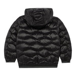 Blauer Giubbino tinta unita con Zip E Cappuccio Nero per Bambino 25WBLKC02429 NERO BLAUER 