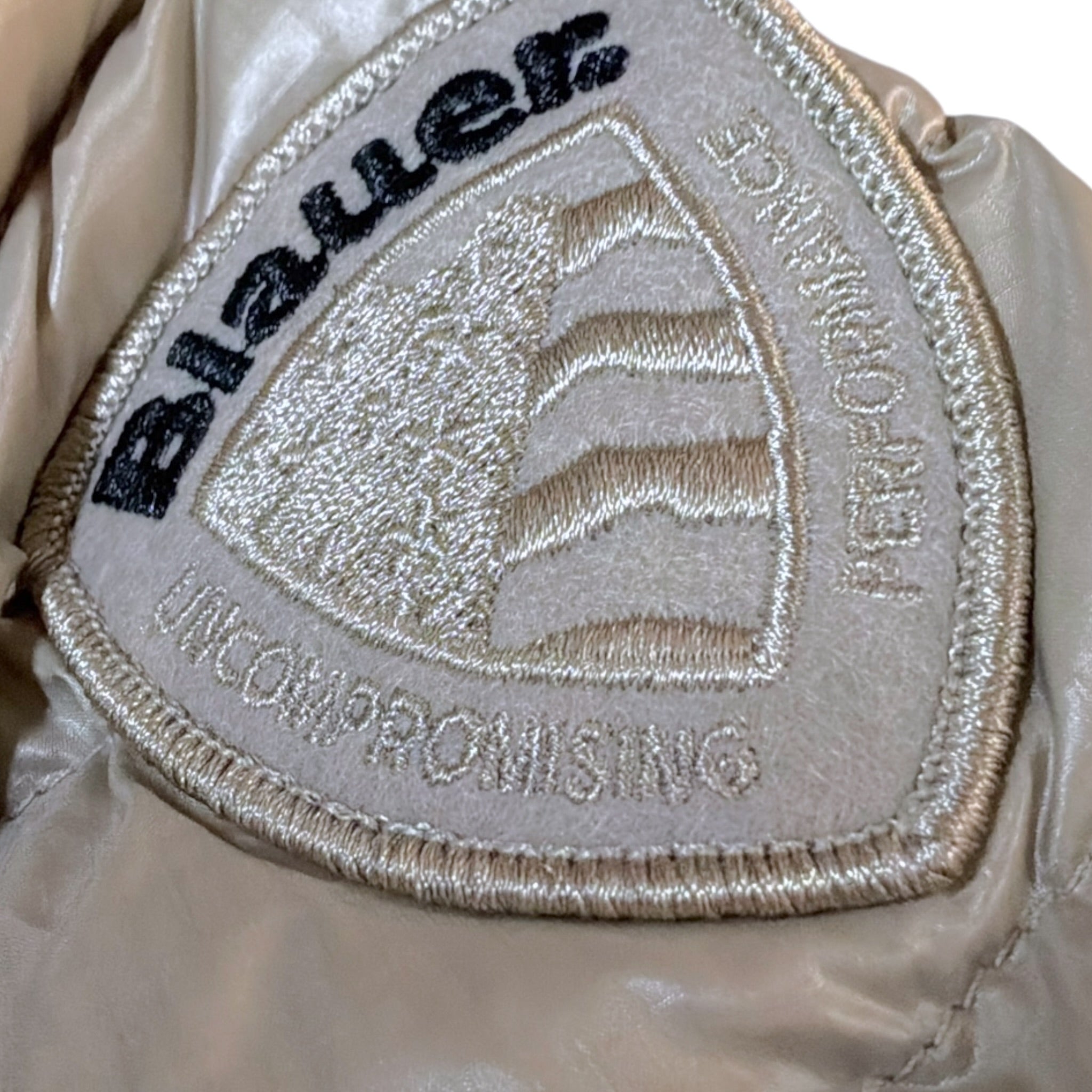 Blauer Giubbino tinta unita con Zip E Cappuccio Beige per Bambino 25WBLKC02429XX BEIGE BLAUER 