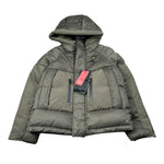 Blauer Giubbino tinta unita con Zip E Cappuccio Verde per Bambino 25WBLKC02432 VERDE BLAUER 