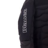 Blauer Giubbino tinta unita con Zip E Cappuccio Nero per Neonato 25WBLKC02451 NERO BLAUER 