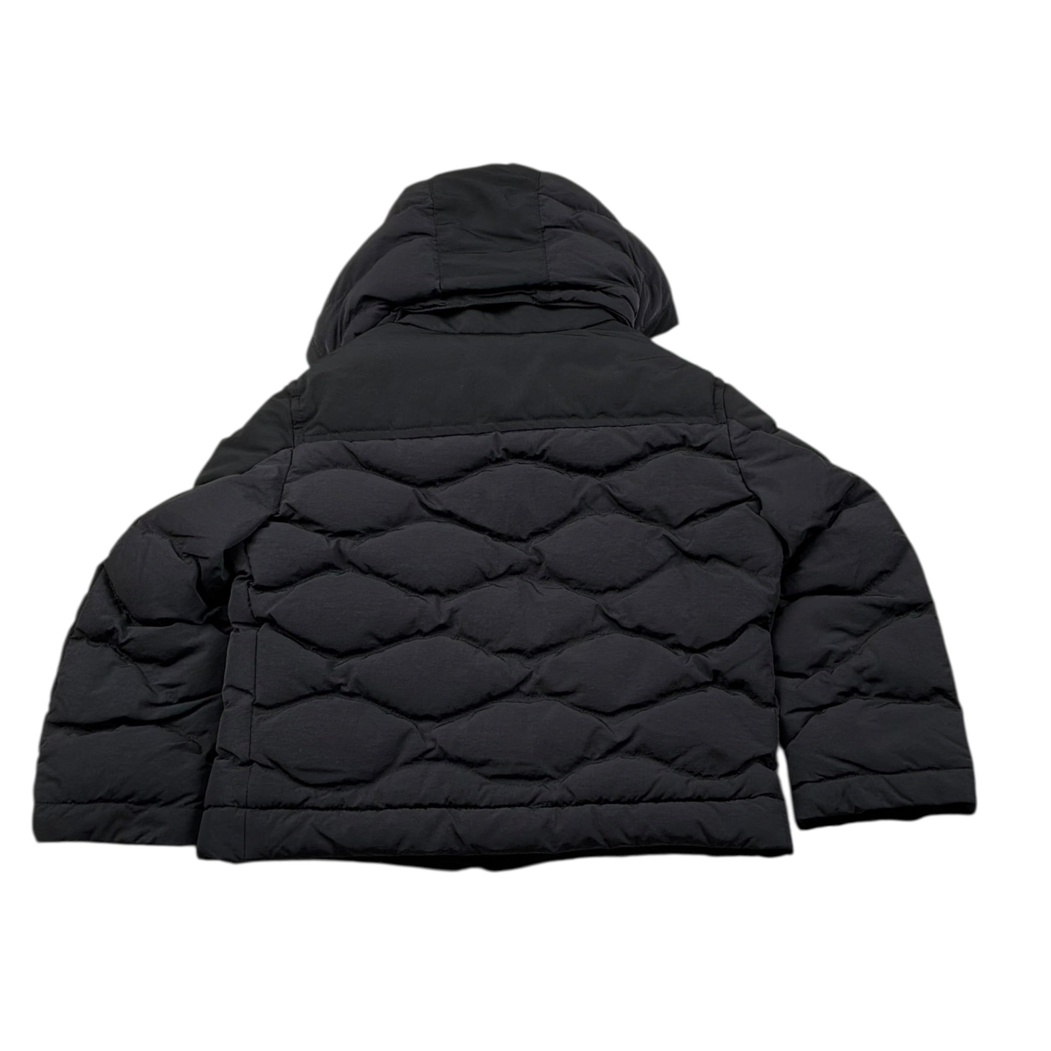 Blauer Giubbino tinta unita con Zip E Cappuccio Nero per Neonato 25WBLKC02451X NERO BLAUER 