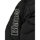 Blauer Giubbino tinta unita con Zip E Cappuccio Nero per Bambino 25WBLKC02451XX NERO BLAUER 