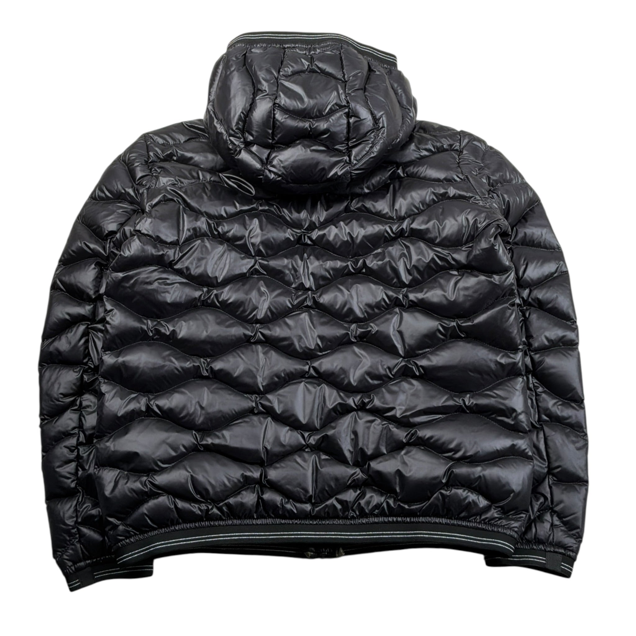 Blauer Giubbino tinta unita con Zip E Cappuccio Nero per Bambino 25WBLKC03438 NERO BLAUER 