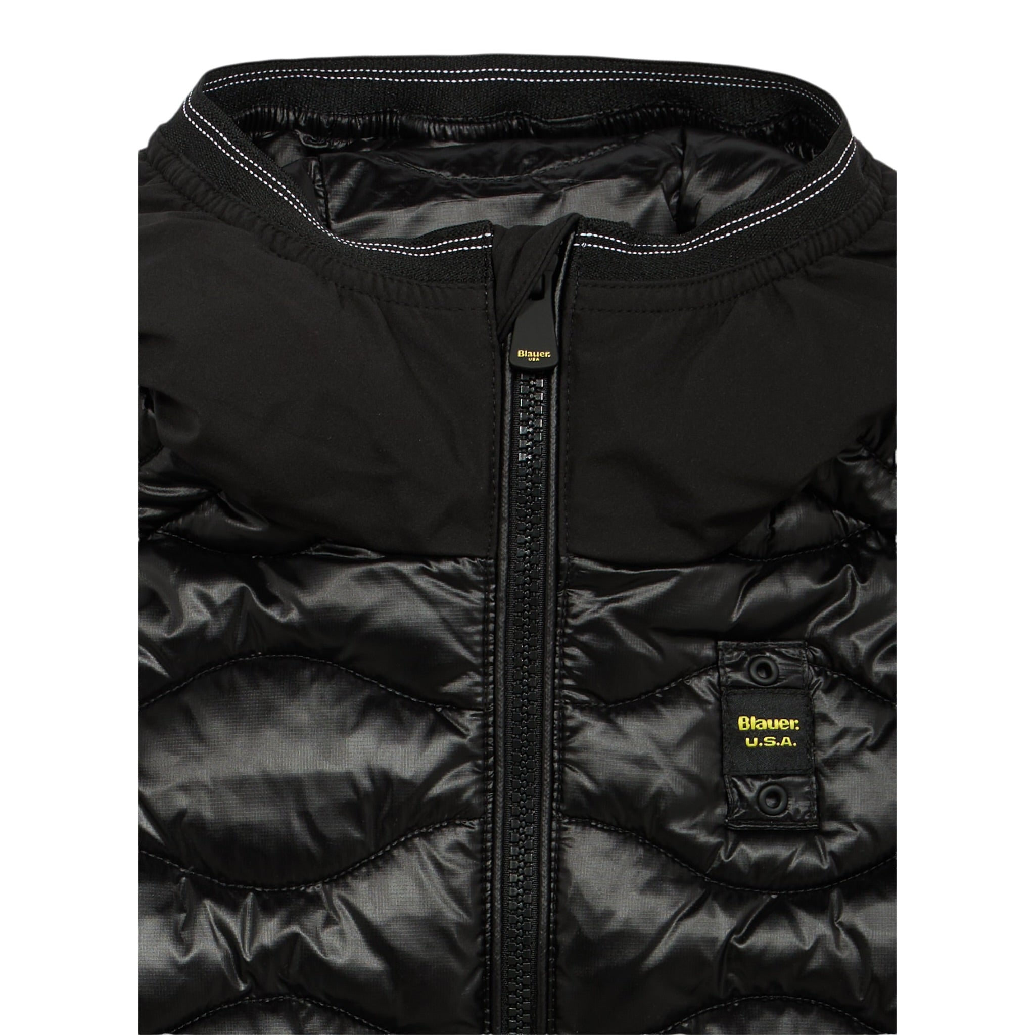 Blauer Giubbino tinta unita con Cappuccio Nero per Bambino 25WBLKC08440 NERO BLAUER 