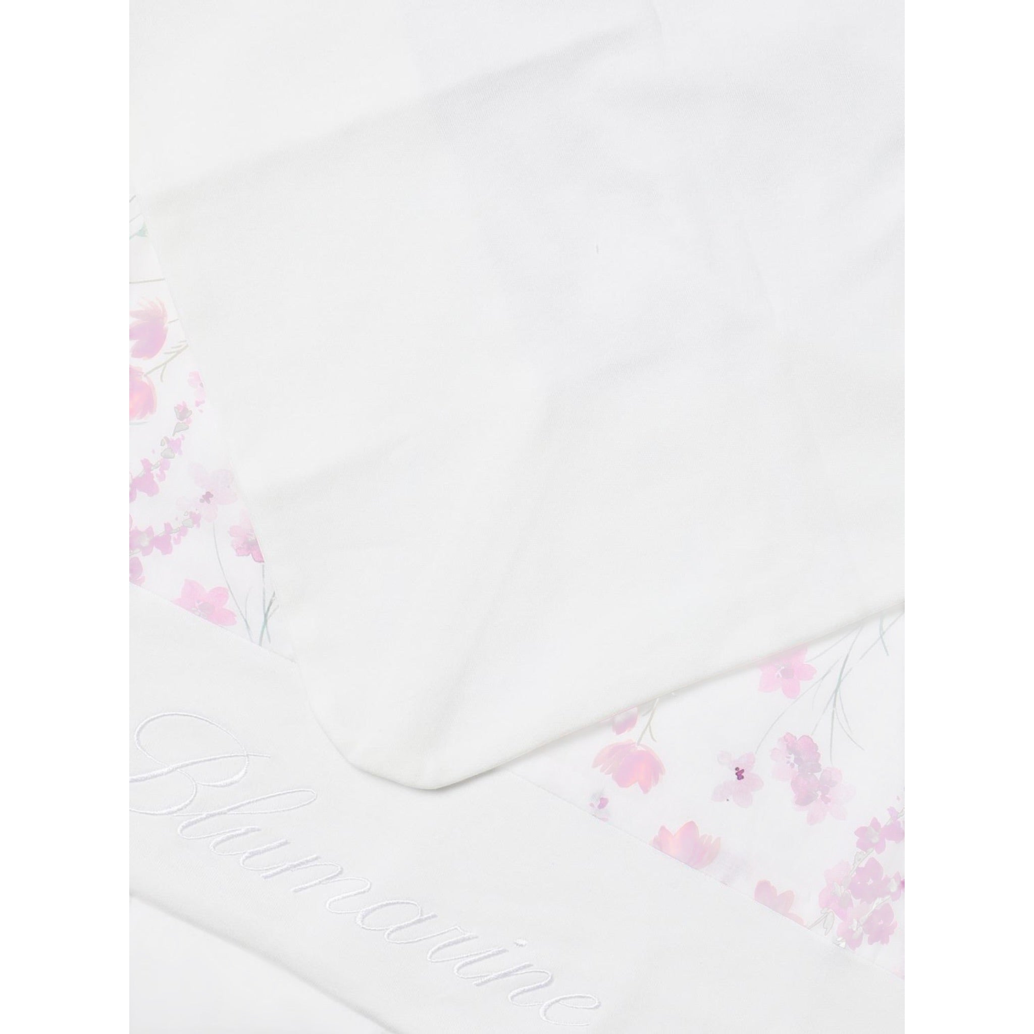 Blumarine Coperta tinta unita con Stampa Bianco per Neonata IA4088 BIANCO BLUMARINE 