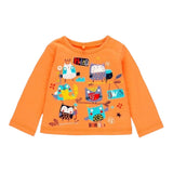 Boboli Shirt Girocollo tinta unita con Stampa Arancione per Neonato 138002 ARANCIONE BOBOLI 
