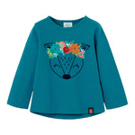 Boboli Shirt Girocollo tinta unita con Stampa Petrolio per Neonata 235033 PETROLIO BOBOLI 