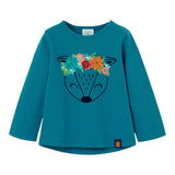 Boboli Shirt Girocollo tinta unita con Stampa Petrolio per Neonata 235033 PETROLIO BOBOLI 
