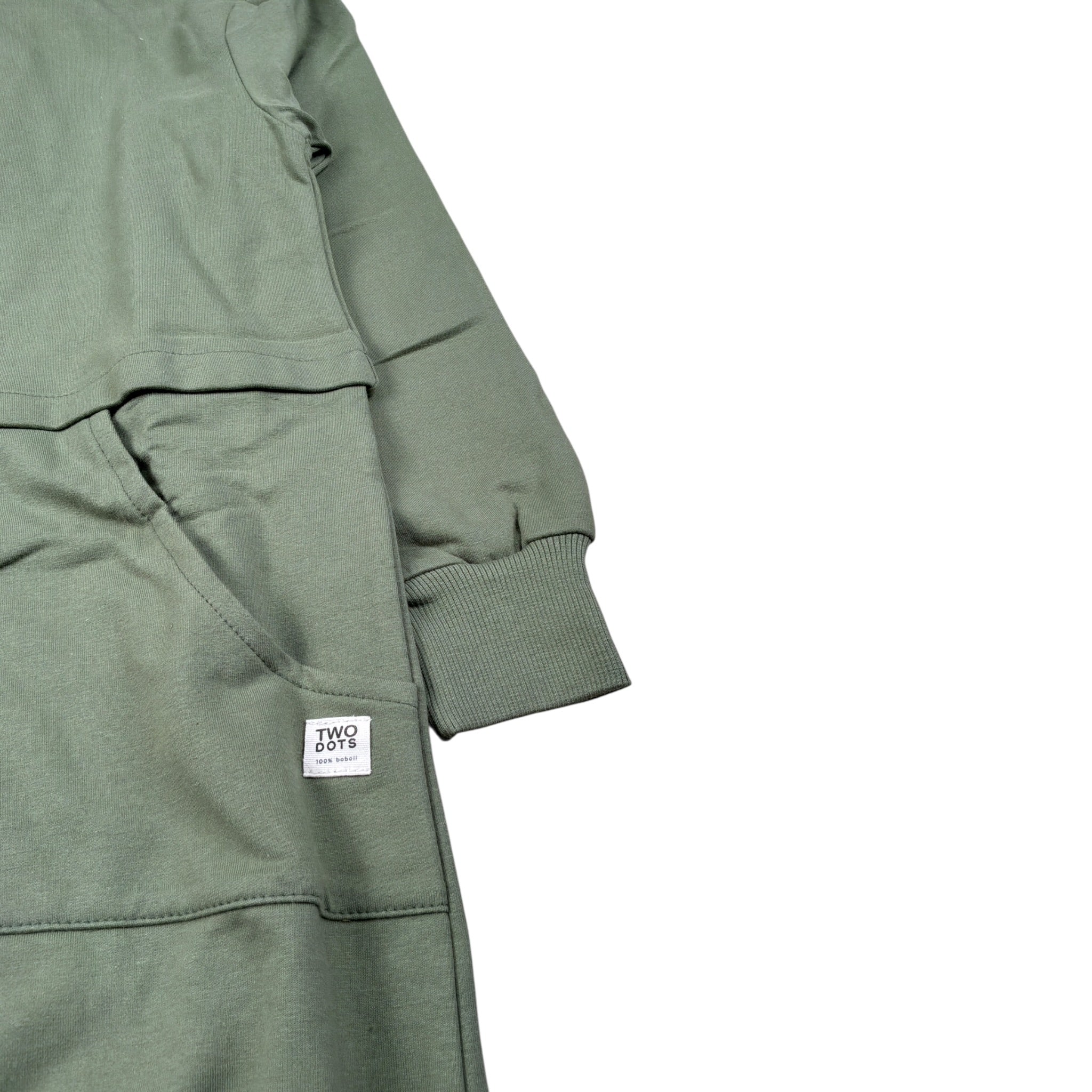 Boboli Abito Felpa con Cappuccio tinta unita Verde per Bambina 437059 VERDE BOBOLI 