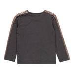 Boboli Shirt Girocollo tinta unita con Paillettes Grigio per Bambina 468097 GRIGIO BOBOLI 