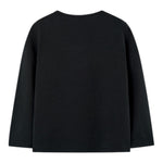 Boboli Shirt Girocollo tinta unita con Stampa Nero per Bambina 497011 NERO BOBOLI 