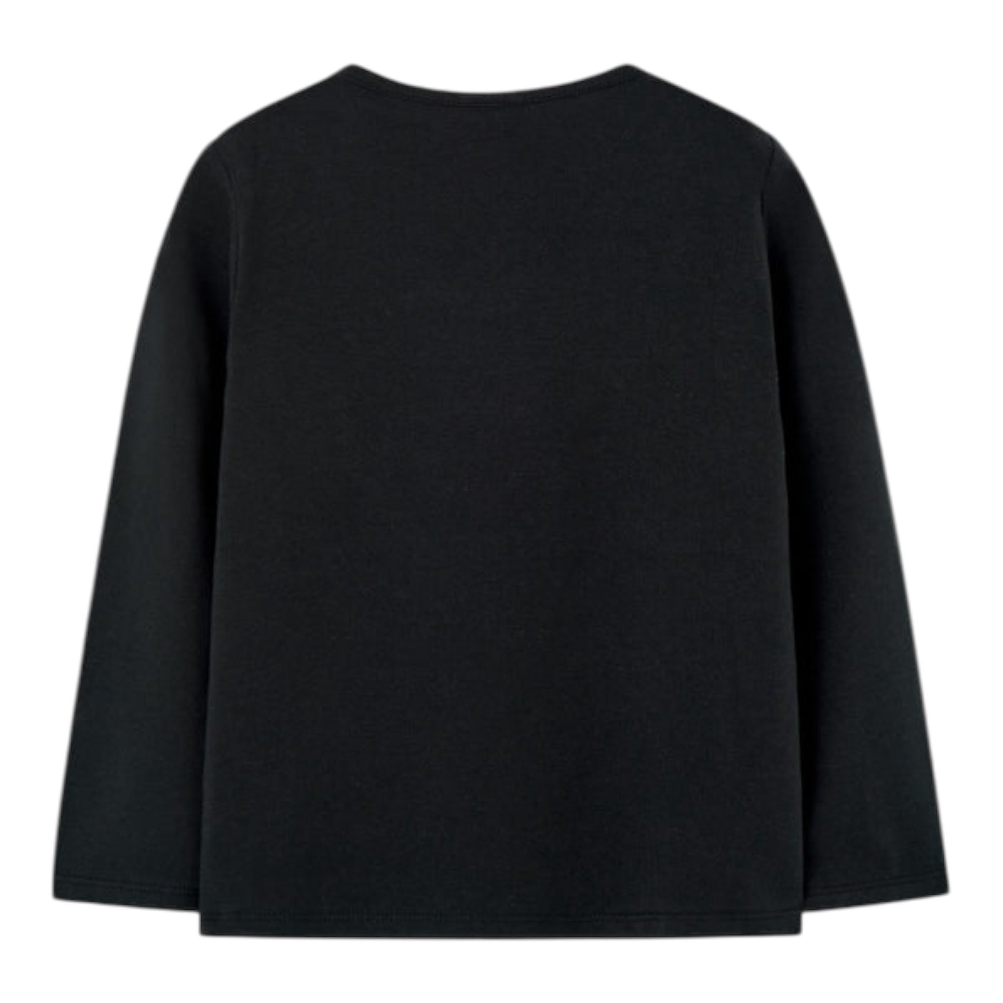 Boboli Shirt Girocollo tinta unita con Stampa Nero per Bambina 497011 NERO BOBOLI 