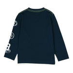 Boboli Shirt Girocollo tinta unita con Stampa Blu per Bambino 506056 BLU BOBOLI 