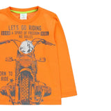 Boboli Shirt Girocollo tinta unita con Stampa Arancione per Bambino 523022 ARANCIONE BOBOLI 