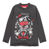 Boboli Shirt Girocollo tinta unita con Stampa Grigio per Bambino 531054 GRIGIO BOBOLI 