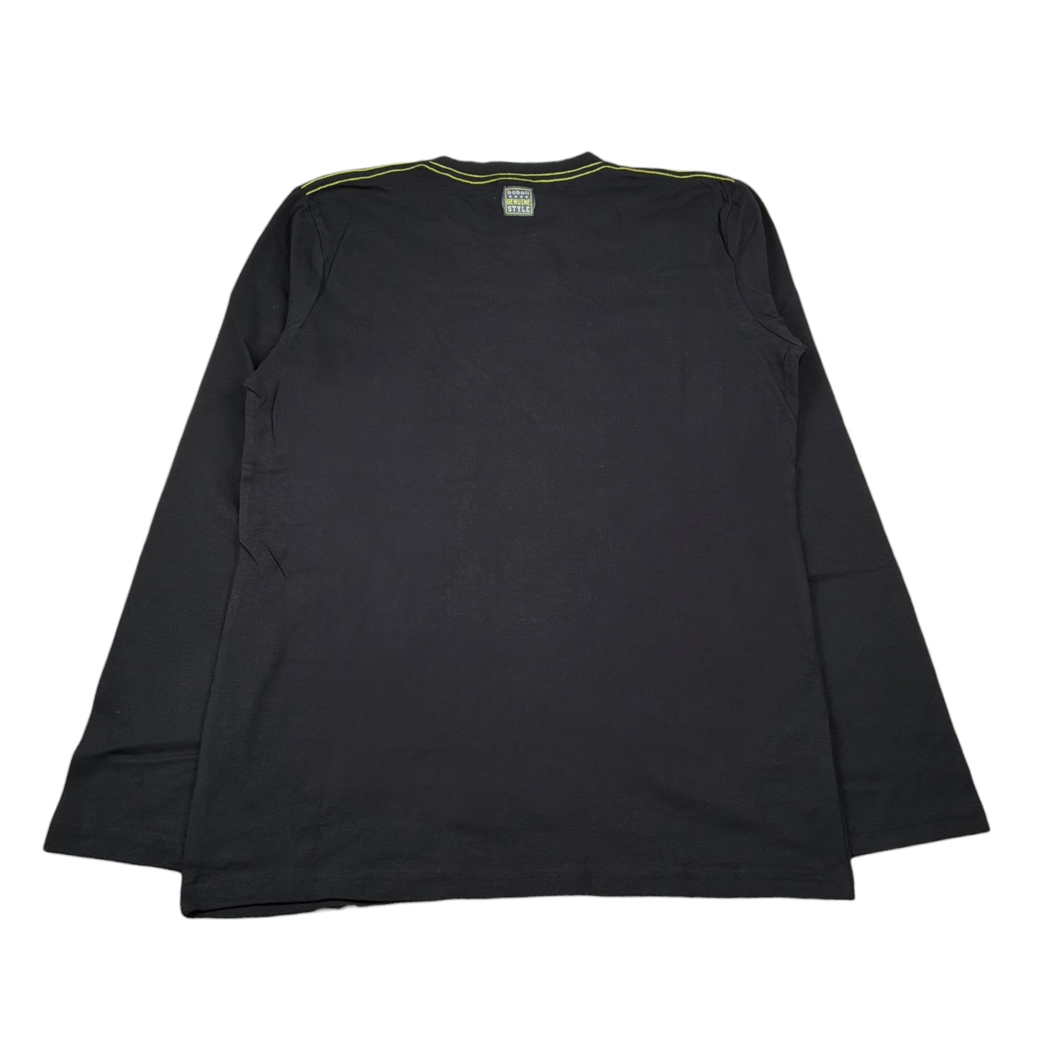 Boboli Shirt Girocollo tinta unita con Stampa Nero per Bambino 593029 NERO BOBOLI 