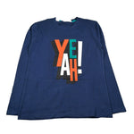 Boboli Shirt Girocollo tinta unita con Stampa Blu per Bambino 598068 BLU BOBOLI 
