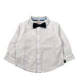 Boboli Camicia Manica Lunga tinta unita con Papillon Bianco per Neonato 716082 BIANCO BOBOLI 