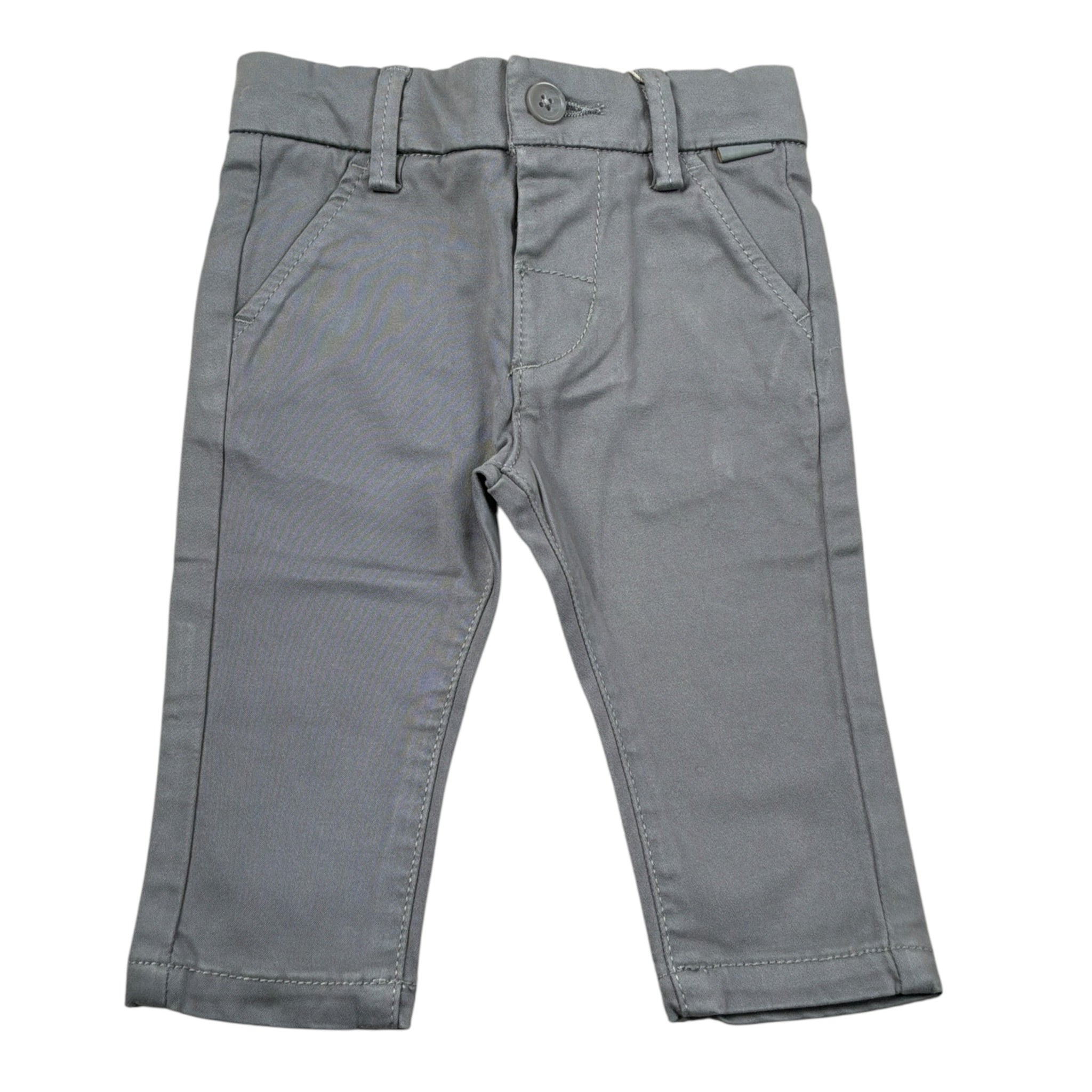 Boboli Pantalone tinta unita con Giorvita Regolabile Grigio per Neonato 717230 GRIGIO BOBOLI 