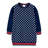 Boboli Abito Manica Lunga tinta unita Blu per Bambina 727286 BLU BOBOLI 