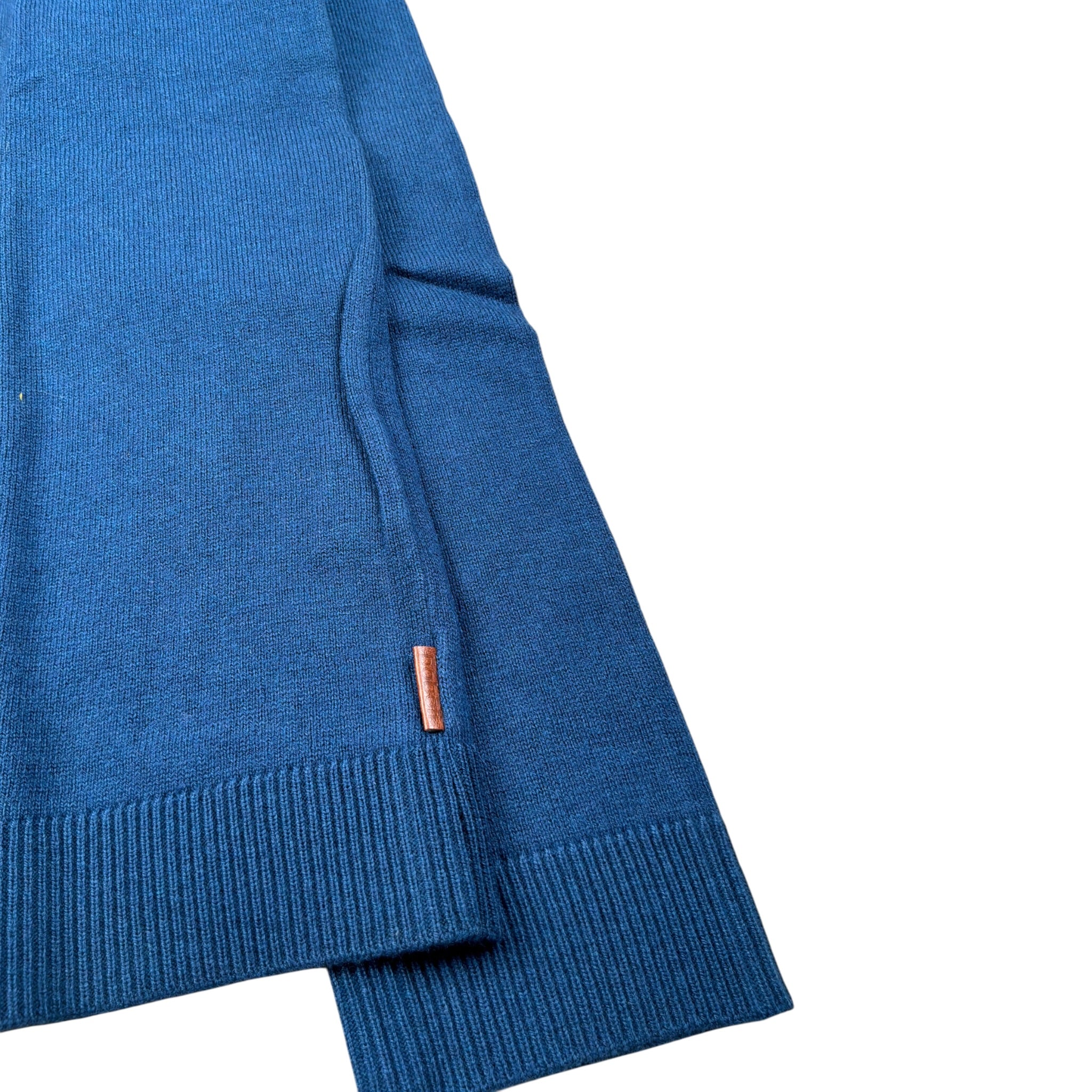 Boboli Maglia con Collo A V tinta unita Blu per Bambino 736455 BLU BOBOLI 