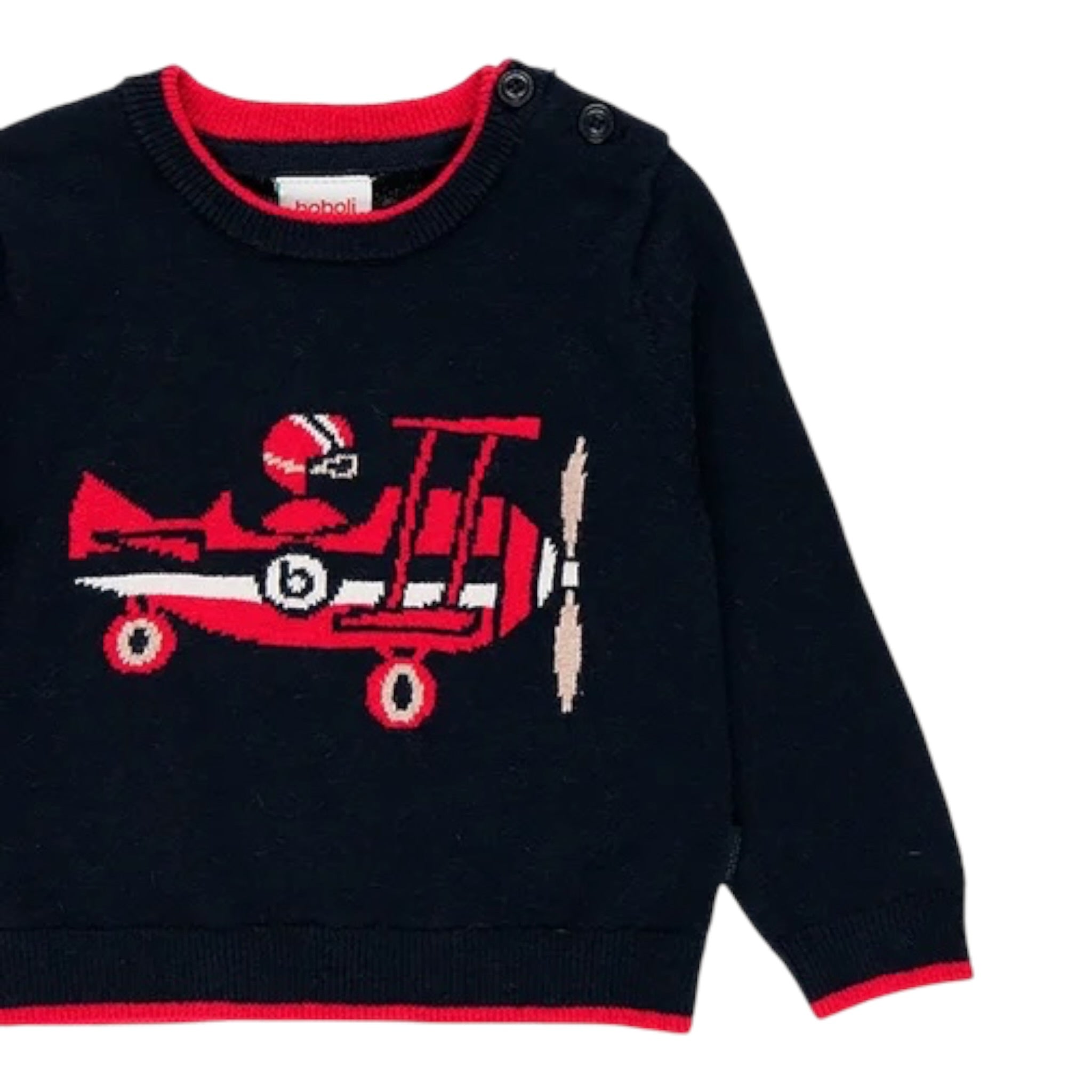 Boboli Maglia Girocollo tinta unita Blu per Neonato MGL BLU BOBOLI 