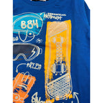 Boboli Shirt Girocollo tinta unita con Stampa Blu per Neonato SHTB BLU BOBOLI 