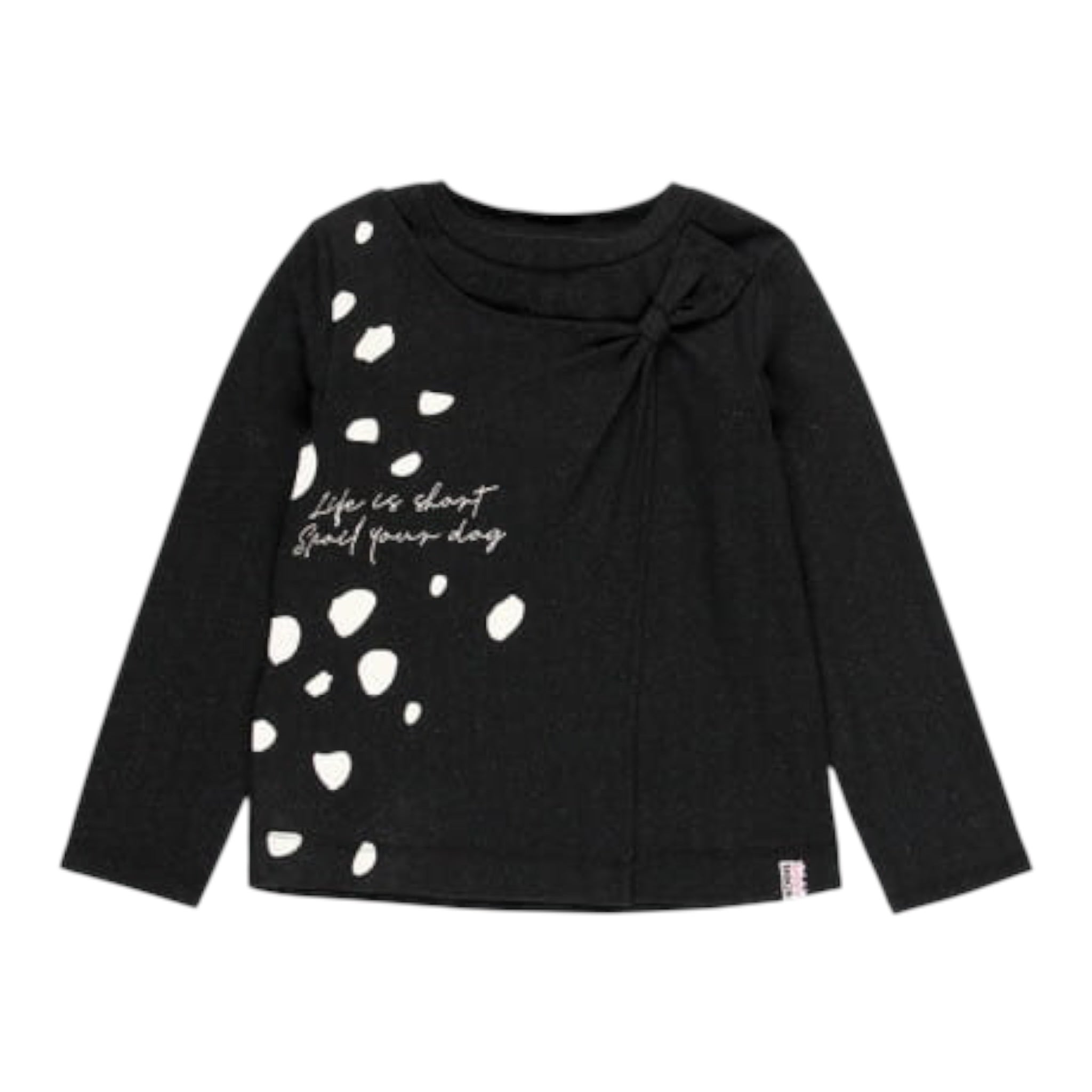 Boboli Shirt tinta unita con Stampa Nero per Bambina THSM NERO BOBOLI 