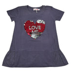 Boboli T-Shirt Girocollo tinta unita con Paillettes Blu per Bambina TSHBBL BLU BOBOLI 