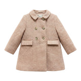 Bonpoint Cappotto tinta unita con Bottoni Rosa per Neonata BA036 ROSA BONPOINT 